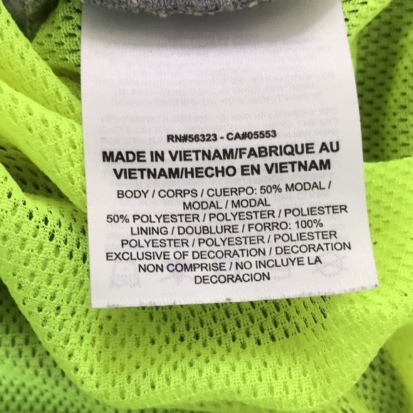 2/$25 NIKE Gray Neon Green Racerback Tank Top Size XS - Picture 4 of 7